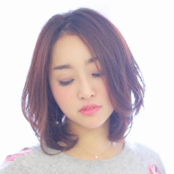 【bouquet】ローズブラウン大人ミディアムボブ