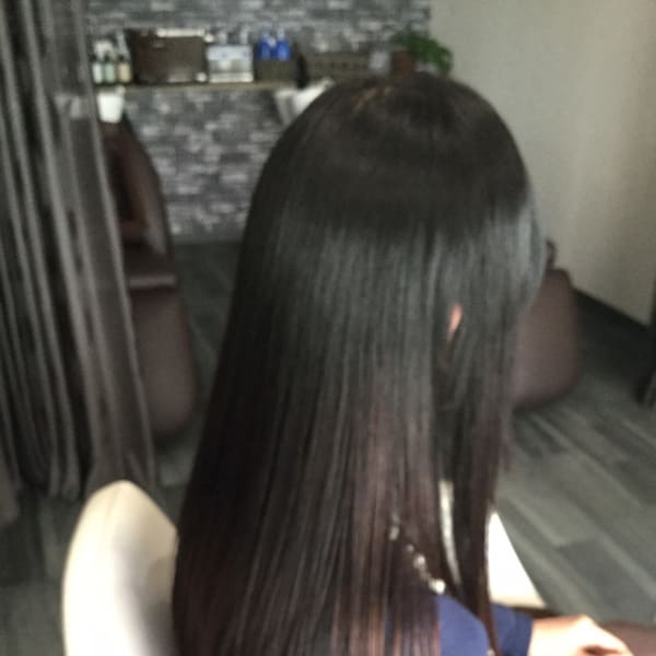 ワンレンロングヘアー