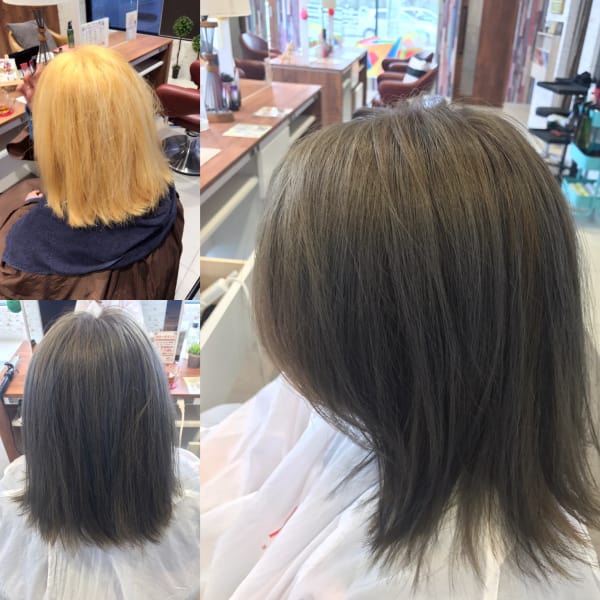 ダブルカラーブルージュ|hair salon Hinata