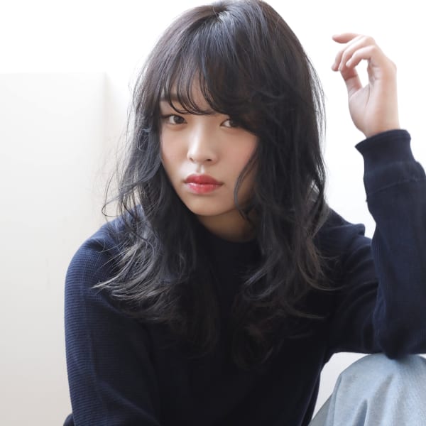 抜け感ロングウェーブ