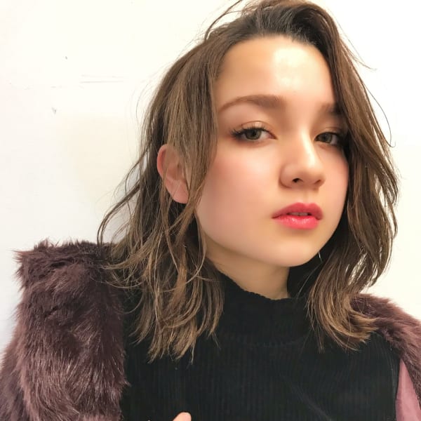 大人外ハネランダムカール低温デジタルパーマ お洒落ボブ