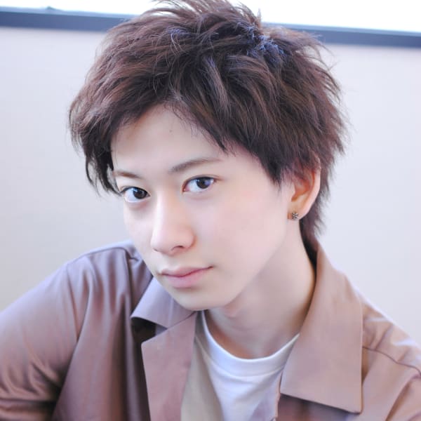 流しバングのカジュアルショート 【k33】