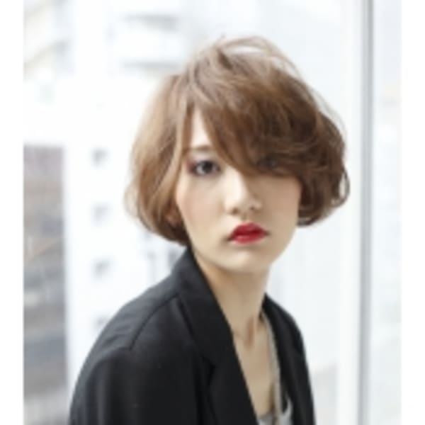 外国人風マッシュボブ