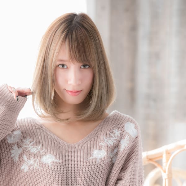 素髪風Aラインボブ