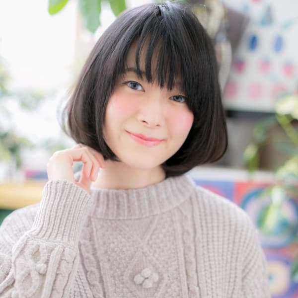 毛先にワンカール…ナチュラル前下がりボブ