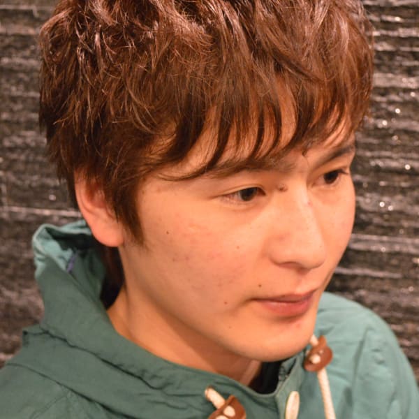 くせ毛風ショートパーマ〈理容室〉〈銀座〉〈新橋〉〈ショート〉