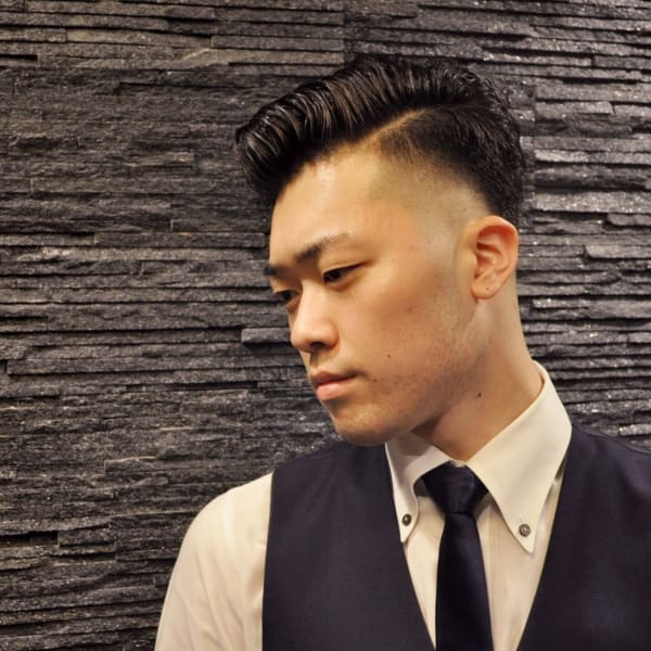 ブラックスキンフェード<理容室><銀座><メンズ><ショート