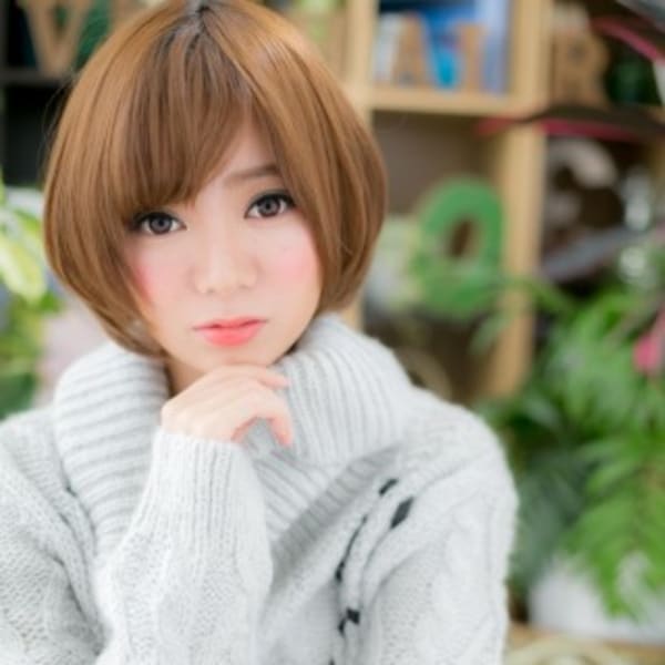 肌質きらり☆ベージュカラーの前下がりボブ