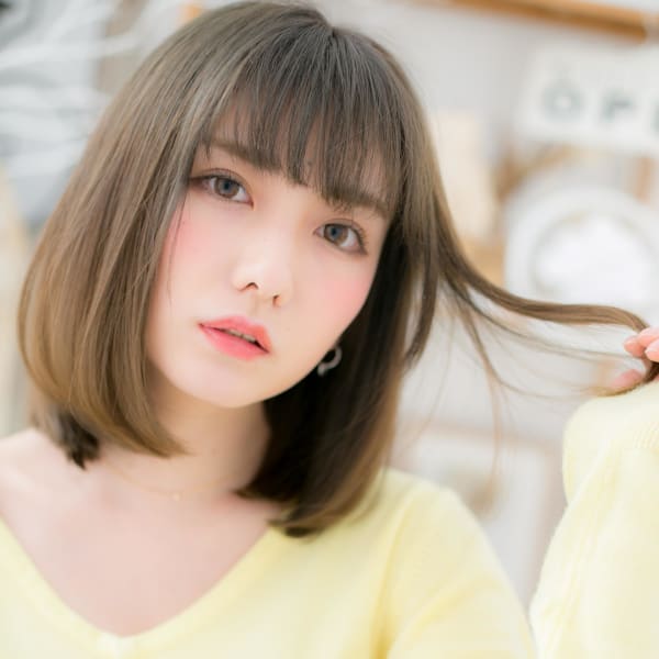 ツヤ感キラリ☆小顔ワンカールミディ