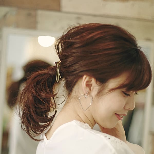 髪にやさしい美容室　簡単ヘアアレンジ　デート仕様