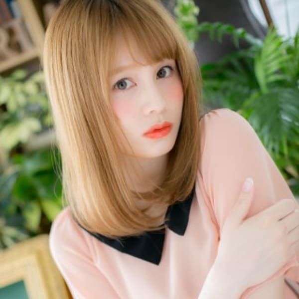 ハイトーンｘ斜めバング★ドーリーストレート
