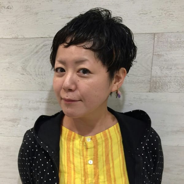 リアルお客様スタイル ショートウェッティーカール