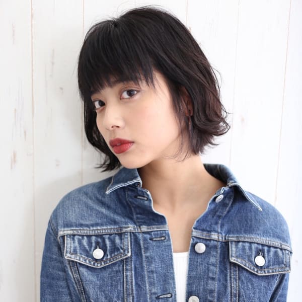 黒髪でもかわいい*無造作ボブ