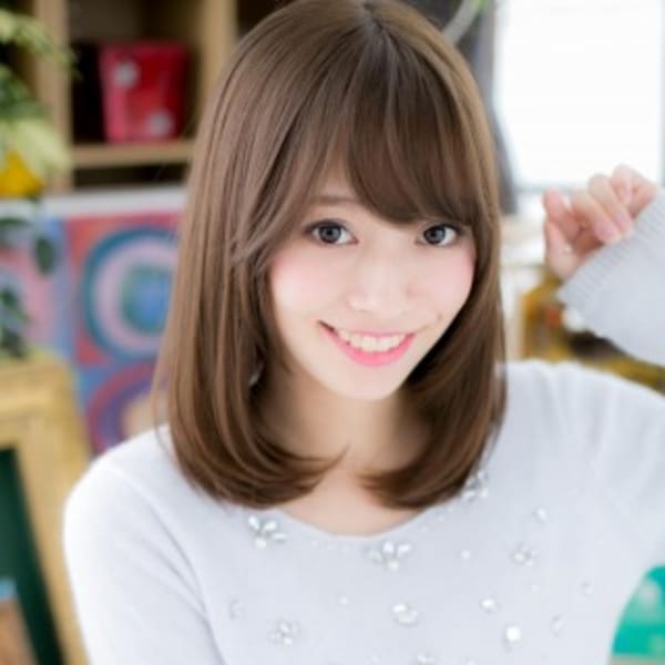 艶カラー斜めバング小顔ワンカールボブディ30代40代大人女子