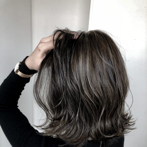 外国人風ハイライトグレージュ