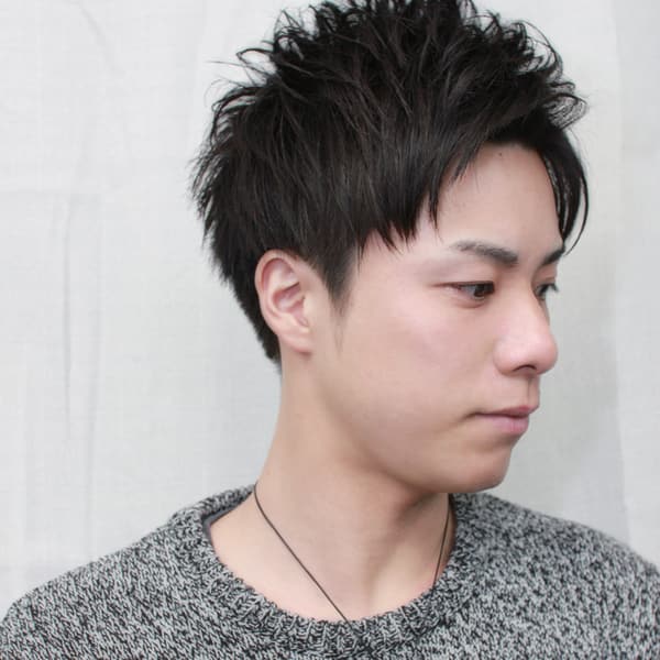 セットの楽なアップバングツーブロックショート|chill hair