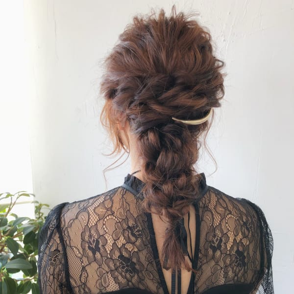 大人可愛い編みおろし ダウンスタイル