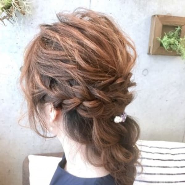 編みおろしアップスタイル