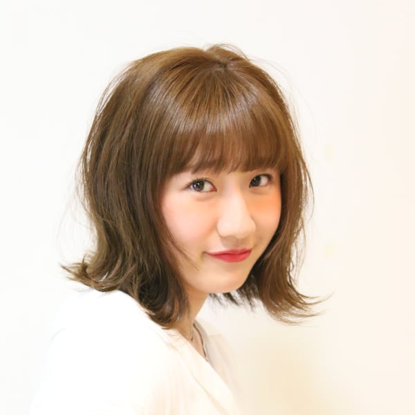 切りっぱなし外はね＋オレンジアッシュ