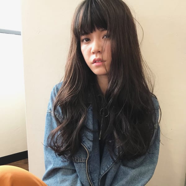 暗髪ロング大人のゆるふわウェーブ【k76】