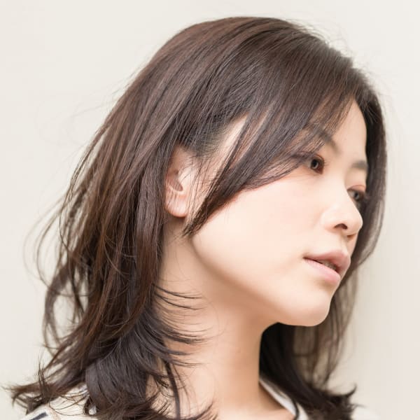 プラチナフォギー×ロングレイヤー|ボブ専門/ Lucy Hair Design Works