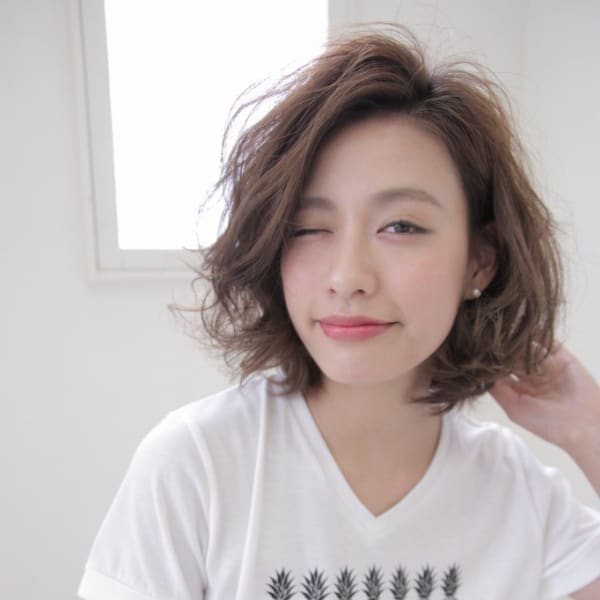 かき上げバング×エアウェーブ♪エフォートレスボブ