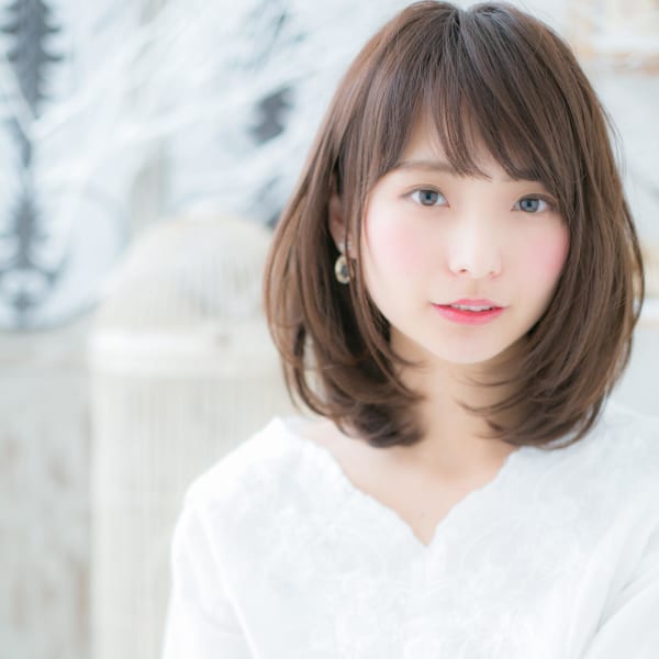 斜めバングの好感★ワンカールセミディ