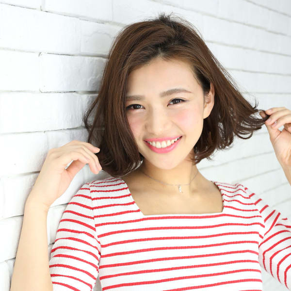 ふんわり外ハネ前下がりボブ☆【新宿】【新宿駅】【新宿南口】