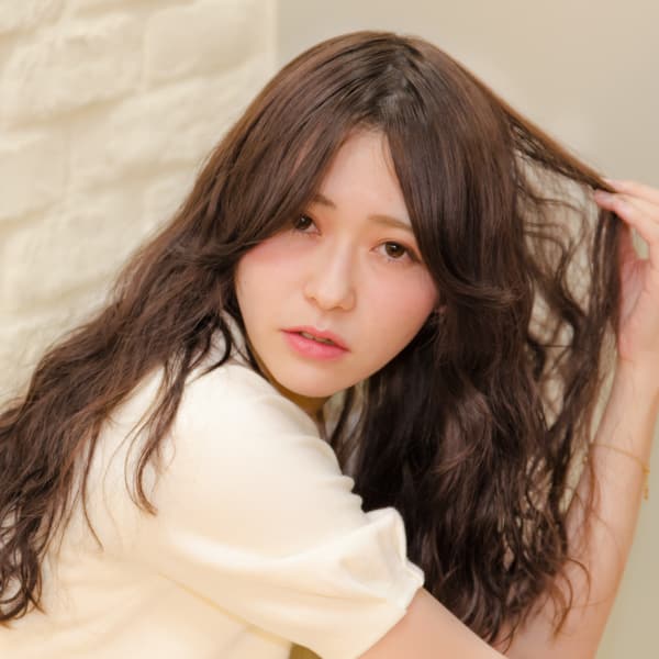 ロングアッシュふわふわパーマ|美容師 竹之内