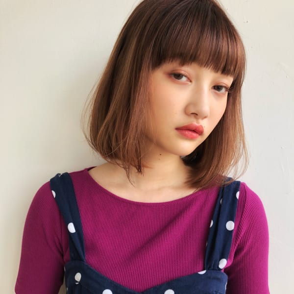 ストレートボブ　エアリーショート