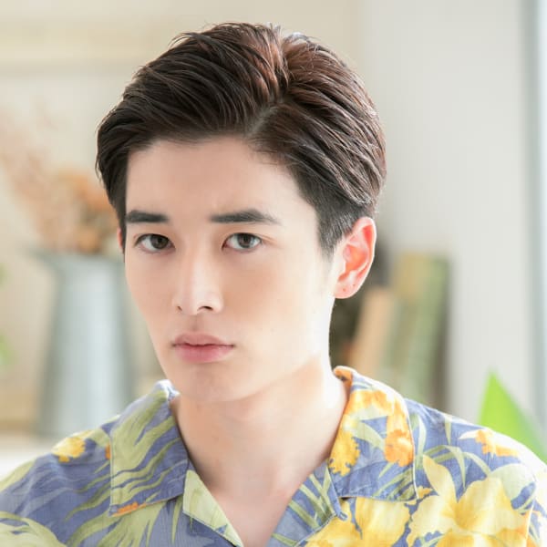 2ブロック×かき上げショート