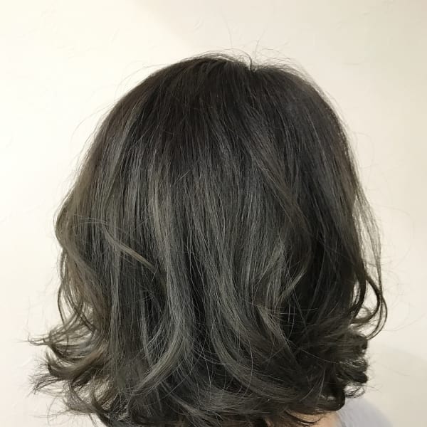 【AINM】#THROW#黒髪アッシュ#カール