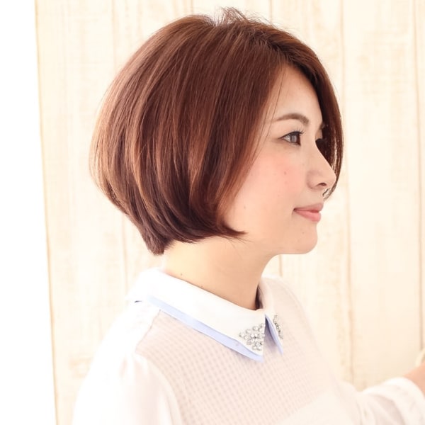 大人ツヤボブショート