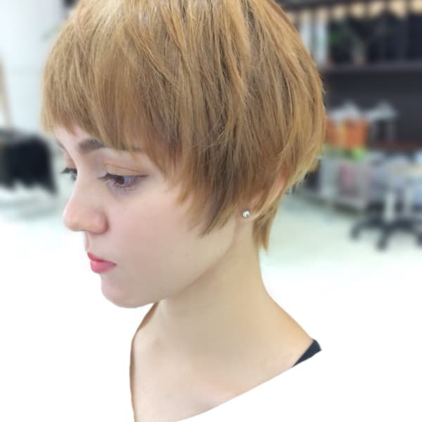 この夏おすすめ   ショートマッシュ   ひし形シルエット