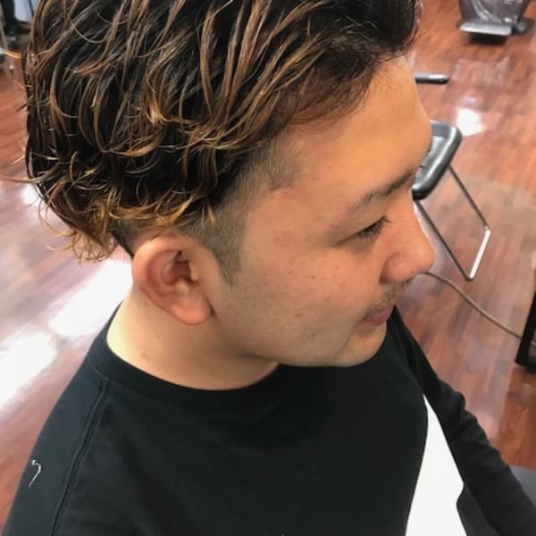 2ブロックリバースパーマ