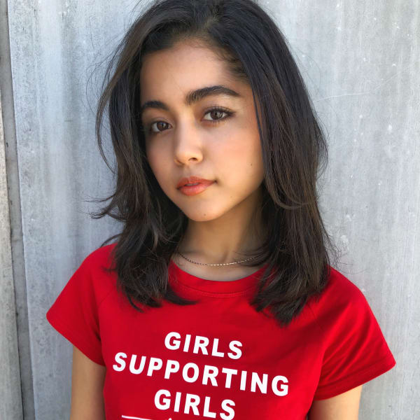 カジュアルストレートミディ