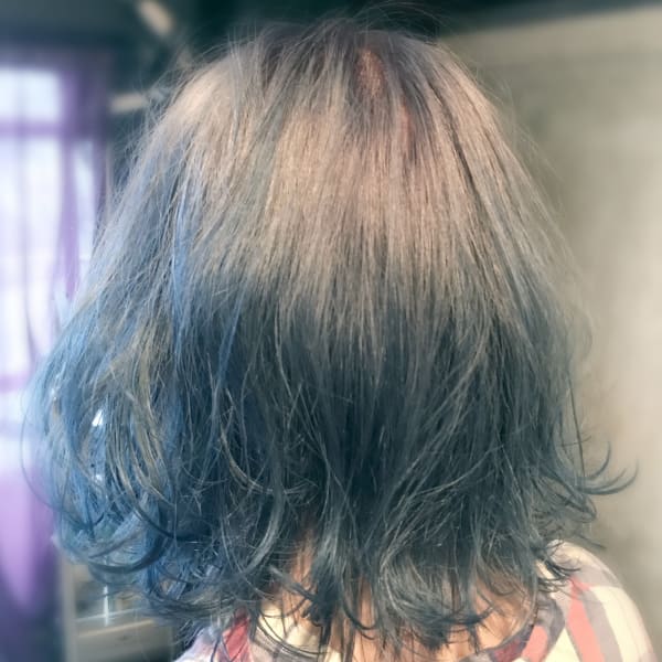 ブルージュ+サファイヤブルーのブルーグラデーションカラー|sonic hair shop