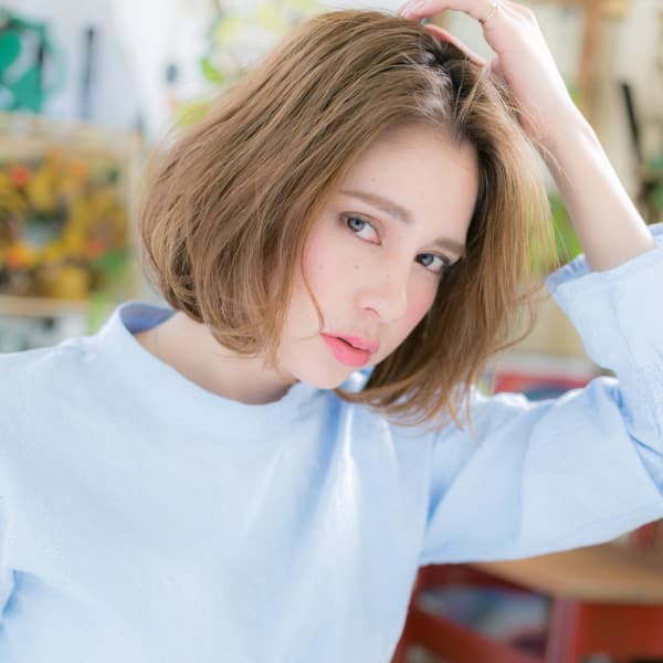 外国人風☆ナチュラルウェーブ大人ボブ
