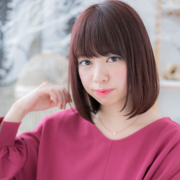 スイートカラーで♪ピュア☆前下がりボブ