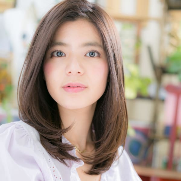 オススメ順 ストレート アッシュ ブラウン セミロングの髪型 ヘアスタイル 楽天ビューティ