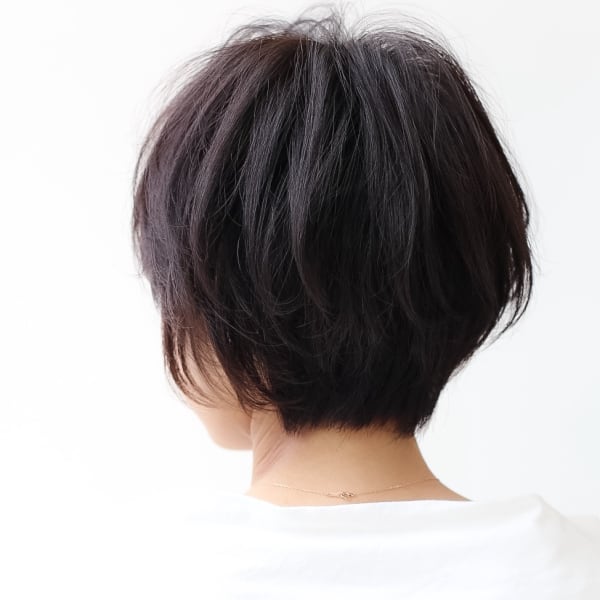 ふんわりパーマ×大人ショート