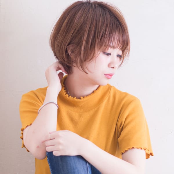 夏髪前下がりマッシュショート AKI-341