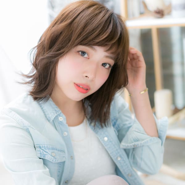 *mod's*アシンメトリーな外ハネルーズロブ