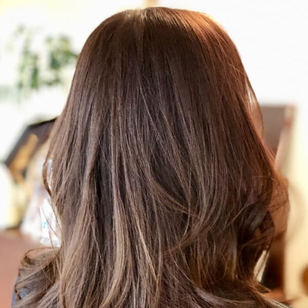 【お客様Style】大人女子は計算カラーで広がりの逃げ場を作