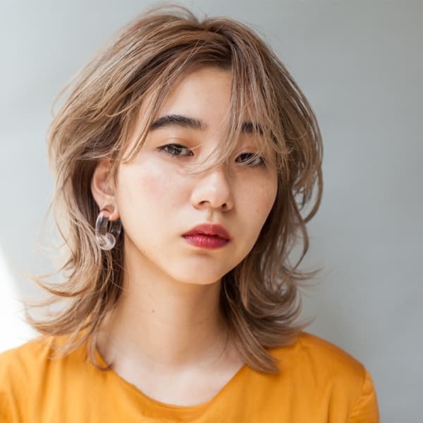 ミルクティーベージュ　ワンカール　ウルフ