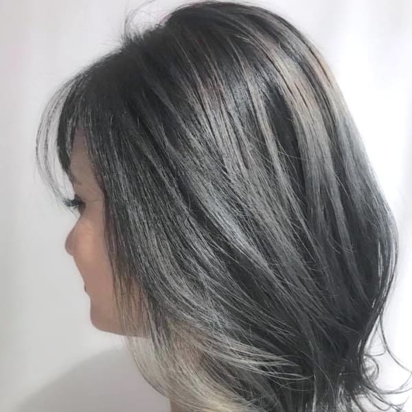 外国人風★ミントハイライトカラー