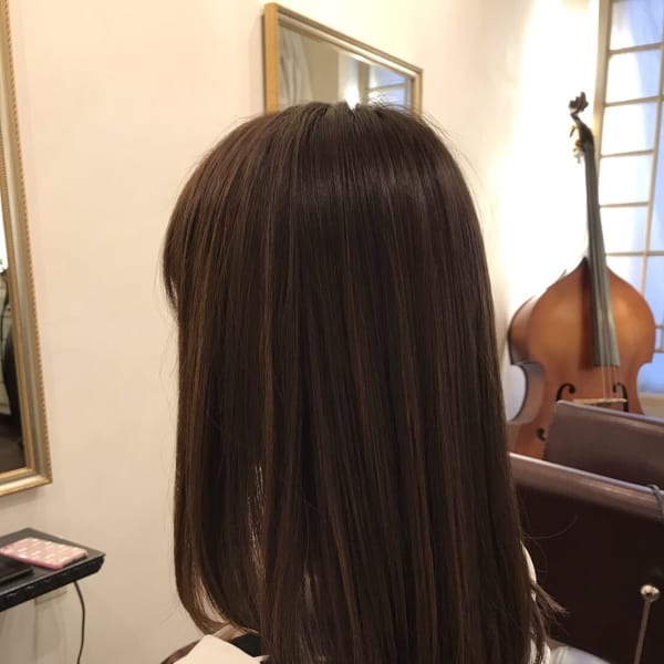 ナチュラルストレートでお上品スタイルに！|髪質改善・縮毛矯正専門美容室Anagram二子新地店