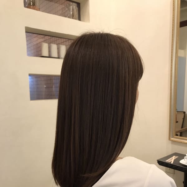 ナチュラルストレートでお上品スタイルに！|髪質改善・縮毛矯正専門美容室Anagram二子新地店