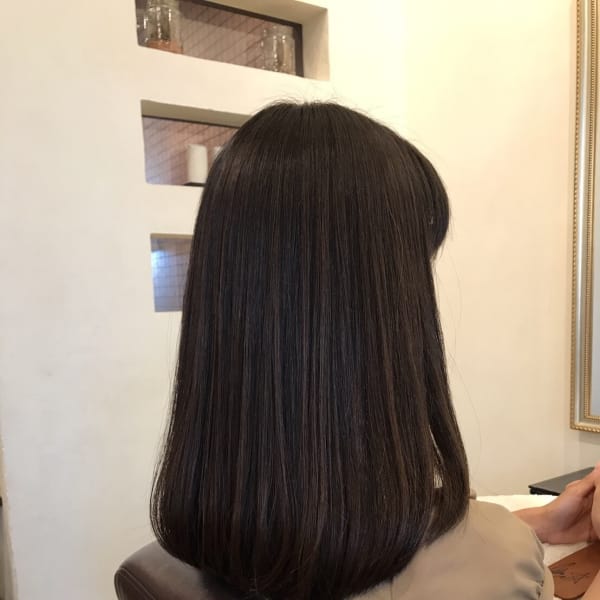 縮毛スタイルでナチュラルストレート！|髪質改善・縮毛矯正専門美容室Anagram二子新地店