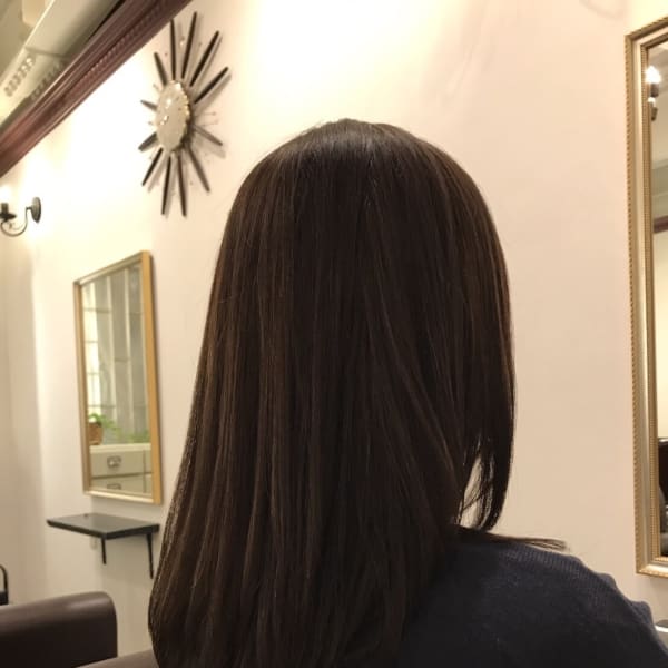 ミディアムストレート|髪質改善・縮毛矯正専門美容室Anagram二子新地店